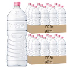 LOTTE 樂天 Chilsung ICIS 8.0 無標籤礦泉水, 2L, 48瓶
