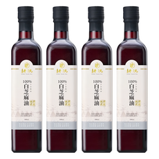 GENG YUAN 耕沅 100%古法壓榨白芝麻油 500ml 古法工藝保留原始香氣 天然純粹無添加 適用於多種烹飪方式, 4瓶