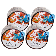 KING JIM HITOTOKI SODA 透明PET卷狀膠帶 HOHOEM 設計款 30mm x 4M, 造型氣球, 4捲