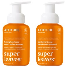 ATTITUDE 艾特優 Super leaves 泡沫洗手乳 橙葉 295mL, 2瓶