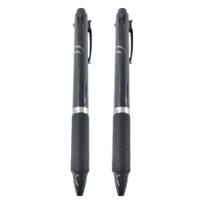 Pentel 飛龍文具 ENERGEL 極速三色筆 XBLC35, 0.5mm, 黑/紅/藍墨水, 書寫流利, 灰色, 2支