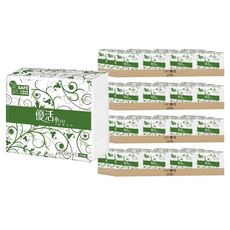 LIVI 優活 抽取式擦手紙 原生紙漿環保擦手紙, 200張, 80包