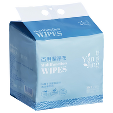 Yan Jing 妍淨 百用潔淨布 20 x 20cm 台灣製造 柔軟親膚 乾濕兩用, 1包, 250張