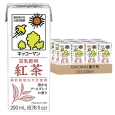 KIKKOMAN 龜甲萬 豆乳紅茶風味, 200ml, 18入