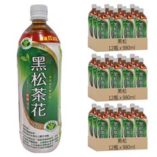 黑松茶花 無糖綠茶 980ml, 36瓶