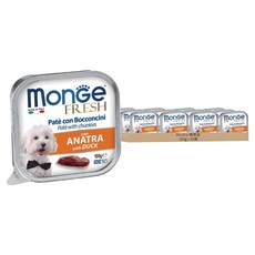 MonGe 瑪恩吉 倍愛滿滿 主食犬餐盒, 鮮鴨, 100g, 32盒