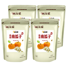 元氣家 原味帶殼南瓜子, 嚴選特大, 非油炸，養生又健康, 200g, 4包