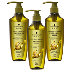 Schwarzkopf 施華蔻 生薑精華修護頭皮淨澈洗髮露 400ml (控油/淨化/洗髮精), 3瓶