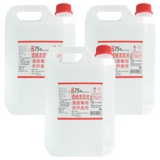 坤展 75%酒精清潔液，清潔專用，非供食用，4L, 3桶