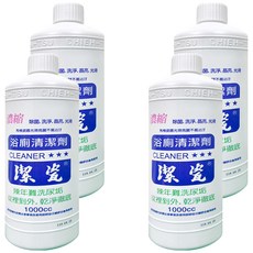 潔瓷 3倍超濃縮浴廁清潔劑, 1L, 4瓶