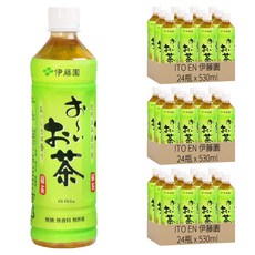 ITO EN 伊藤園 無糖日式綠茶 24入, 無香料 無熱量, 日本茶飲大廠品質保證, 530ml, 72瓶