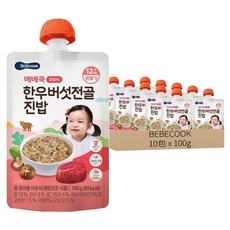 BEBECOOK 寶寶粥 韓牛海帶湯口味 Set, 常溫保存, 嬰兒食品, 100g, 10包