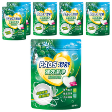 泡舒 強效潔淨洗碗芯錠 去味消臭 預防水垢 洗後不留香 洗碗機專用, 375g, 6袋