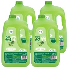 Soonsaem 蔬果碗盤洗潔劑 萊姆香, 3L, 4瓶