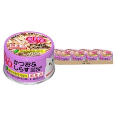 INABA CIAO 啾嚕 貓用 旨定罐, 鰹魚 + 吻仔魚 + 干貝, 85g, 24罐