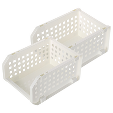 KEYWAY 聯府 開放式整理架, 白色, 2個