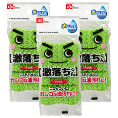 LEC 激落廚房清潔海綿, 有效去除油汙、水漬, 1個, 3個