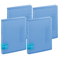 KyOKUTO 30孔半透明資料夾 LN650B A4, 藍色, 4本
