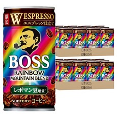 日本 BOSS 彩虹咖啡飲料 濃郁, 185ml, 60罐