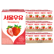 Seoul Milk 首爾牛奶 草莓風味牛奶, 72入, 200ml
