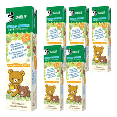 DARLIE 好來 2-6歲 兒童牙膏, 含食品級原料 不添加防腐劑 含氟 幫助預防蛀牙, 60g, 6條