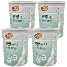 YouLuck 育樂 高鈣成人奶粉, 800g, 4罐