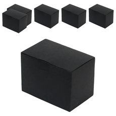 Pomei 博美 黑卡無印紙盒 紙類材質 台灣產地 寬107 x 高75 x 側68 (mm), 黑色, 6組