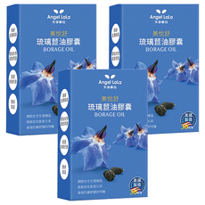 Angel LaLa 天使娜拉 美悅舒 琉璃苣油膠囊, 調節生理機能，呵護女性健康，每月舒適輕鬆，越來越美，美國製造，30顆/盒, 3盒