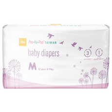 Pee-Ka-Poo 超輕薄黏貼型尿布 6~11kg, M, 12片