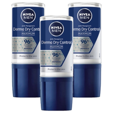 NIVEA 妮維雅 男士96H超能科研制汗爽身乳液, 50ml, 3件