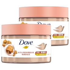 多芬 去角質身體磨砂膏 楓糖餅乾香, 298g, 2罐