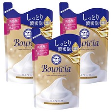 COW STYLE 牛乳石鹼 Bouncia 極致水潤沐浴乳 補充包, 340ml, 3包
