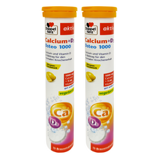 Doppel herz 德之寶 鈣+D3 Osteo 1000 發泡錠, 108g, 15錠, 2瓶