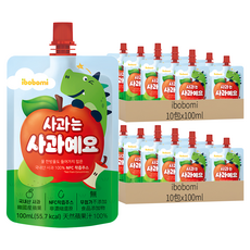 ibobomi 100%天然蘋果汁, 無糖無水，純粹享受, 方便攜帶，開蓋即喝, 100ml, 20包