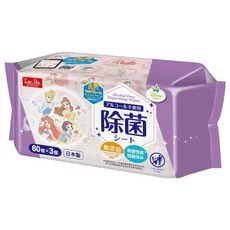 LEC 迪士尼抗菌濕紙巾 公主大集合 除菌 酒精不使用, 3包, 1袋