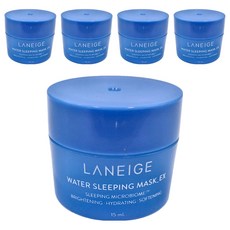 LANEIGE 蘭芝 睡眠面膜 旅行裝 15mL - 提升肌膚水潤度, 去除老化角質, 增強肌膚透明感, 1罐, 5罐