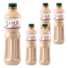 藻作坊 日式焙煎胡麻沙拉醬600ml*5瓶, 600ml