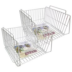 騰宇 斜口置物籃, 大, 2個, 白色