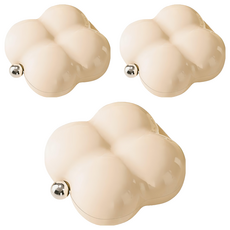 小麥購物 棉花朵朵隨身攜帶7格分隔收納藥盒 L2328 奶油白, 3個