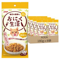 AiXiA 肉生活主食餐包, 雞肉味, 180g, 24袋