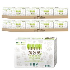 蒲公英 環保擦手紙 200抽/包 100%再生紙製造, 200張, 40包