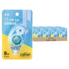 comet 單手雙面膠帶, 24個, 白色