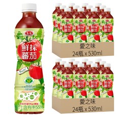 愛之味 鮮採蕃茄汁Oligo腸道保健, 530ml, 48瓶