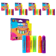 英國Little Brian 可洗式無毒水彩棒 螢光色 6色 Set, 5盒