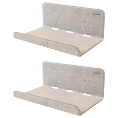 LHiDS EasyHouse 微型壁掛式彎折層架, 客廳臥室書桌收納, 質感灰, 2個