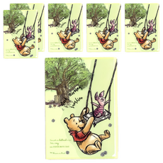 sun-star 小熊維尼95週年 L型A4資料夾, 綠色, 6個