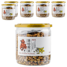 松記 鹽焙黃豆 200g/罐 非基因改造 台灣製造, 6罐