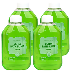 Recipe Box 泡泡史萊姆入浴劑 綠色 520ml 兒童泡澡 溫和不刺激 豐富泡沫, 4瓶