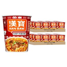 金車 HAN BAW 漢寶 速食杯麵 紅燒牛肉風味麵 79g, 24入