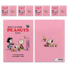 PEANUTS 史努比日常風A5雙口袋資料夾 160 x 1 x 220mm 20g, 電視時間, 5個